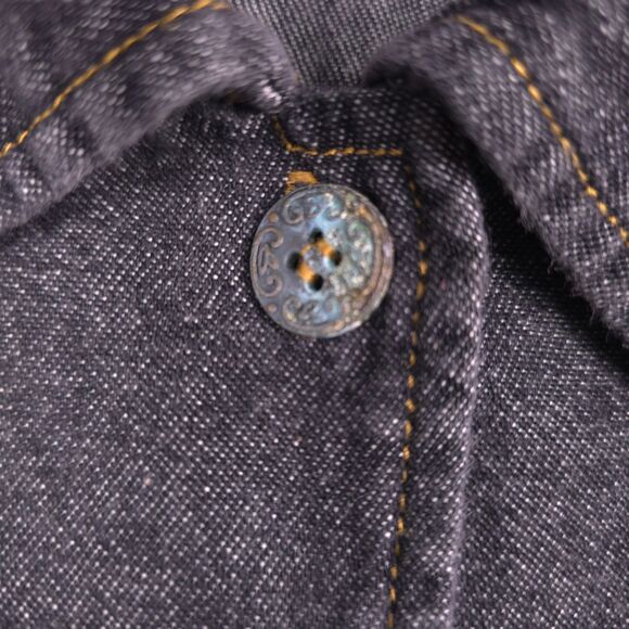 Vtg Denim Jean Jacket W/Satin Embroidered SZ 2x Geisha Boho Rockability Japanese - Picture 9 of 11